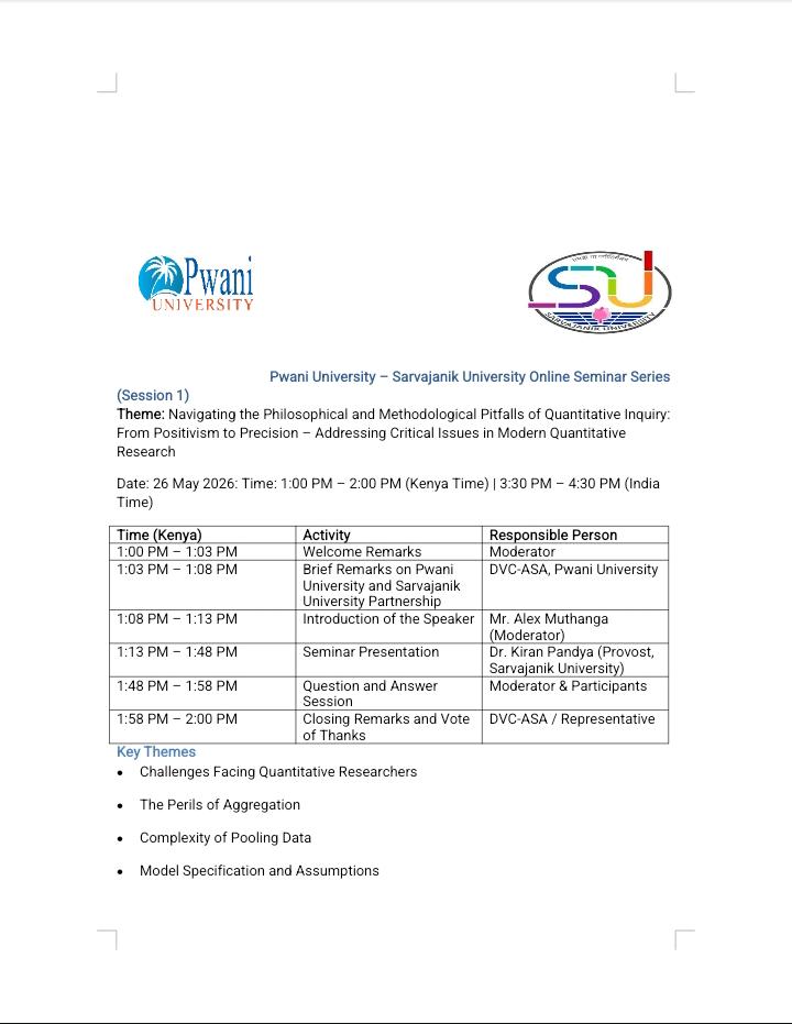 Seminar Schedule